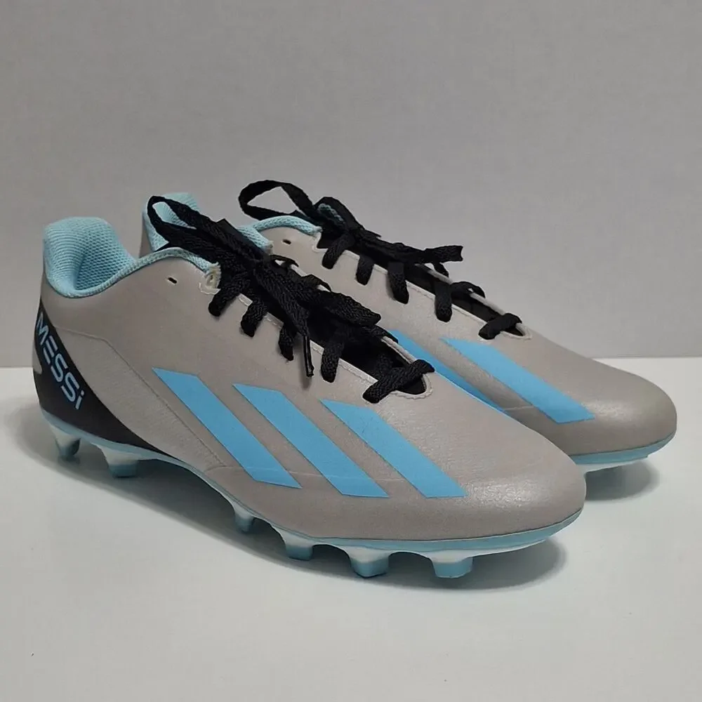 Adidas X Crazyfast Messi.3 FG Soccer Cleats Silver/Blue IE4078 Men’s Size 7 1/2